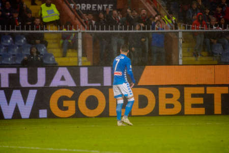 GENOVA - NOV 10, 2018: Jose Callejon 7.  C.F.C Genoa - SSC Napoli. Calcio Serie A TIM. Stadium Luigi Ferraris.のeditorial素材
