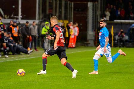 GENOVA - NOV 10, 2018: 22  Darko Lazovic.   C.F.C Genoa - SSC Napoli. Calcio Serie A TIM. Stadium Luigi Ferraris.のeditorial素材