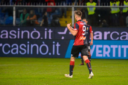 GENOVA - NOV 10, 2018:  9 Krzysztof Piatek. C.F.C Genoa - SSC Napoli. Calcio Serie A TIM. Stadium Luigi Ferraris.のeditorial素材
