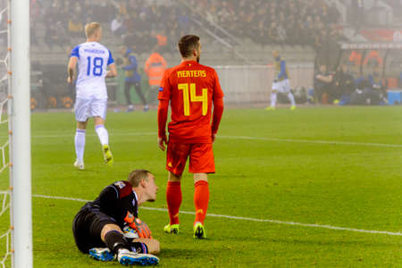 BRUSSELS - NOV 15, 2018: Dries Mertens 14. Belgium - Iceland. UEFA Nations League.のeditorial素材