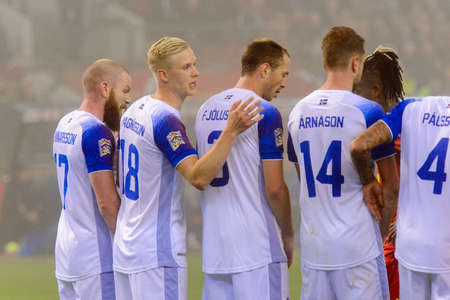 BRUSSELS - NOV 15, 2018: Belgium - Iceland. UEFA Nations League.のeditorial素材