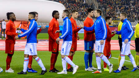 BRUSSELS - NOV 15, 2018: Belgium - Iceland. UEFA Nations League.のeditorial素材
