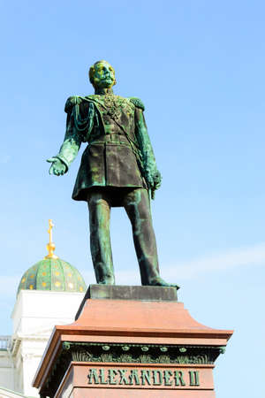 Alexander II statue in Helsinki, Finlandのeditorial素材