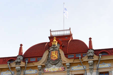 Finnish National Theatre in Helsinki, Finland.のeditorial素材