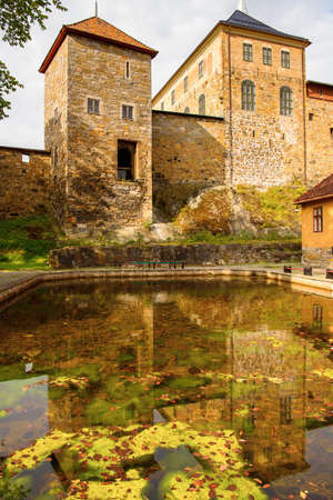 Akershus Fortress, a medieval castle that was used as a prison, Oslo, Norway.のeditorial素材