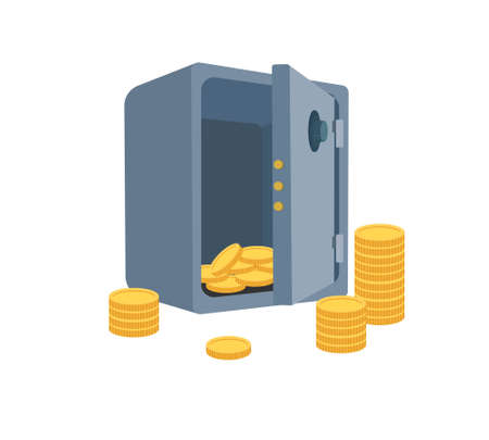 Bank deposit vector illustration in flat style.のイラスト素材