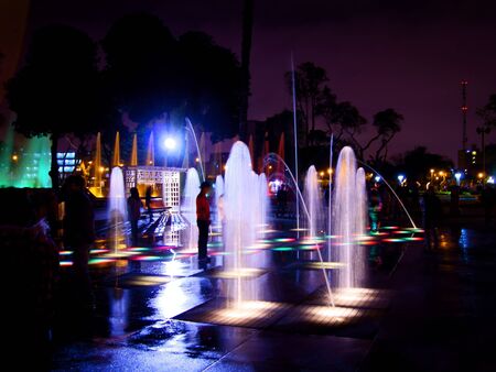 Dancing Fountain in Lima, Peruのeditorial素材