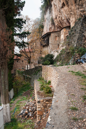 Monastery Emialon,  Lousias gorge, Peloponnese, Greeceの写真素材