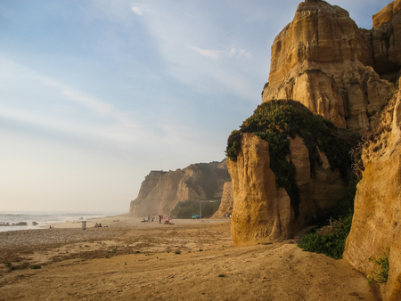 Image of a sandy beach at Valle Furado, Portugalの写真素材