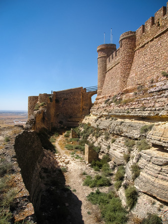 Ruins of a castle at Chinchilla de Montearagon, Castilla la Mancha, Spainの写真素材
