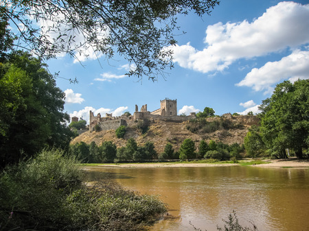 Ruins of a castle of Escalona, Avila, Castilla y Leon, Spainの写真素材