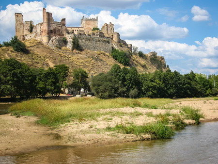 Ruins of a castle of Escalona, Avila, Castilla y Leon, Spainの写真素材