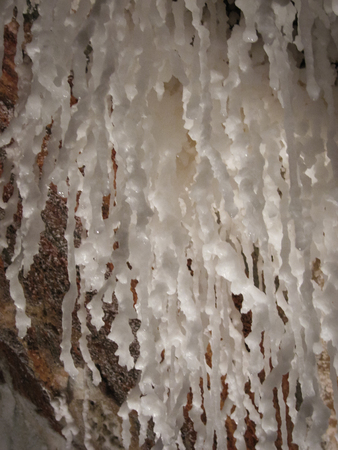 Natural crystals of salt in salt caves, Salt mountain, Cardona, Catalonia, Spainの写真素材