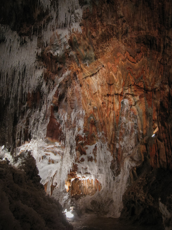 Natural crystals of salt in salt caves, Salt mountain, Cardona, Catalonia, Spainの写真素材