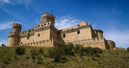 Medieval castle at Mansanares , Community of Madrid, Spainのeditorial素材