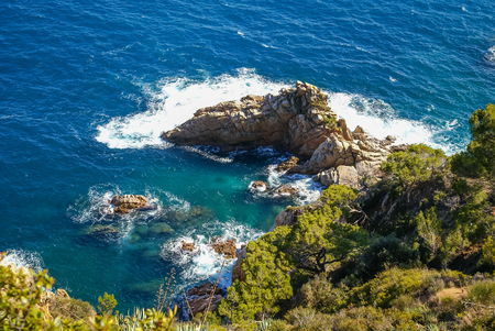 Seascape at Tossa de Mar, Catalonia, Spainの写真素材