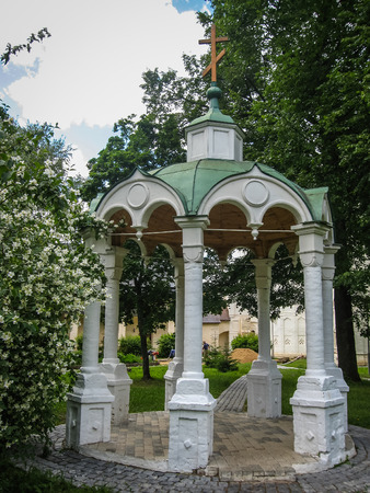Image of White stone arbor in Suzdal, Vladimir region, Russiaの写真素材