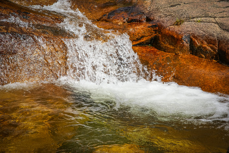 River and waterfalls in Pedrisa, Comunity of Madrid, Spainの写真素材