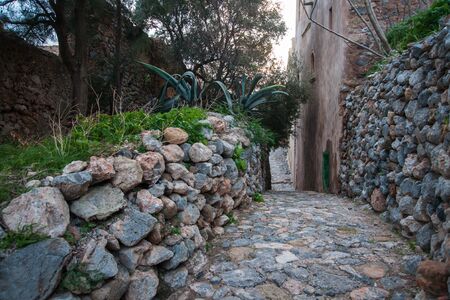 Cityscape at medieval town of Monemvasia, Peloponnese, Greeceの写真素材