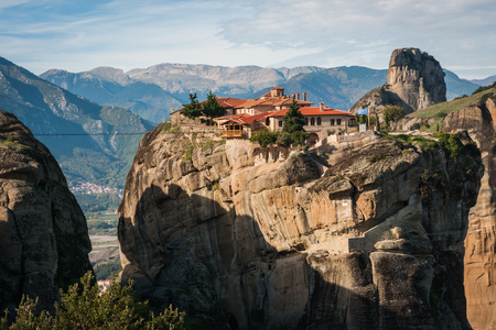 Image of monastery of Holy Trinity  in Meteora, Greeceの写真素材
