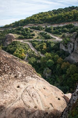 Image of monastery of Holy Trinity  in Meteora, Greeceの写真素材