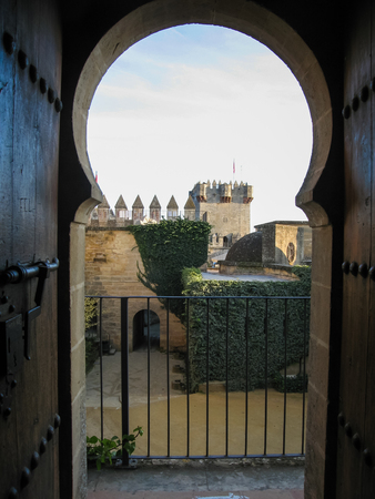 Image of medieval castle at Almodovar del Rio, Cordoba, Andalusia, Spainのeditorial素材