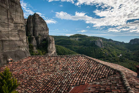 Image of monastery of St. Nikolas in Meteora, Greeceの写真素材