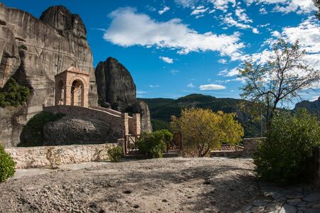 Image of monastery of St. Nikolas in Meteora, Greeceの写真素材