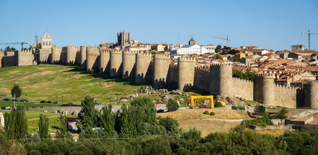 Panoramic cityscape at Avila, Castilla y Leon, Spain