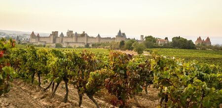Image of a medieval town, Carcassonne, South Franceの写真素材