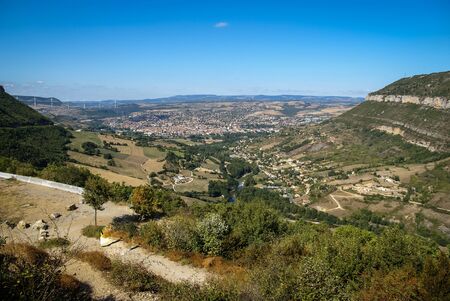 Image of scenic landscape at Tarn gorge, Franceの写真素材