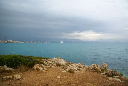 Image of a scenic seascape, Cote d'Azur, Franceの写真素材
