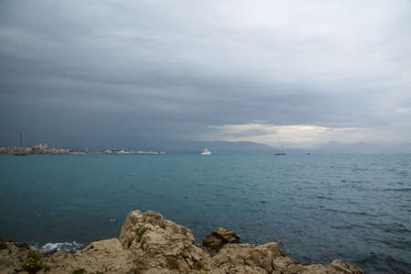 Image of a scenic seascape, Cote d'Azur, Franceの写真素材
