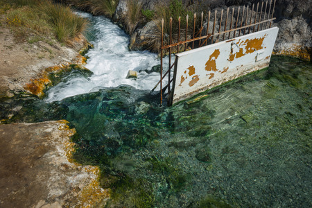 Image of picturesque thermal springs in Thermopiles, Greeceの写真素材