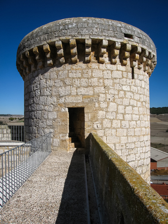 Image of a Castle at Torrelobaton,  Valladolid, Castilla y Leon, Spainのeditorial素材