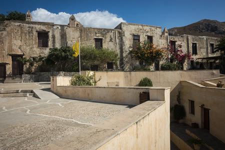 Scenic image of Preveli monastery, Crete, Greeceの写真素材