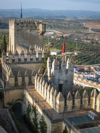 Image of medieval castle at Almodovar del Rio, Cordoba, Andalusia, Spainのeditorial素材