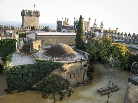 Image of medieval castle at Almodovar del Rio, Cordoba, Andalusia, Spainのeditorial素材