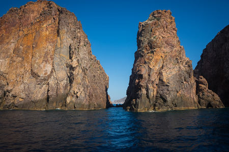 Image of amazing and unusual rock at Vani peninsula, Milos, Greeceの写真素材