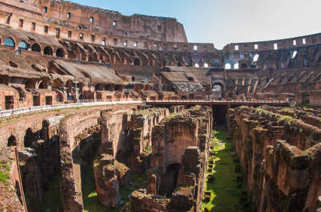 Scenic view of ruines of Colloseum, Rome, Italyの写真素材