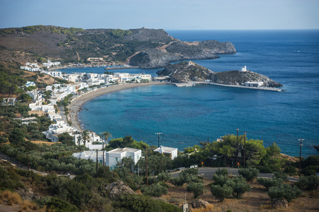 Scenic and beautiful landscape with seaview, Kythira, Greeceの写真素材