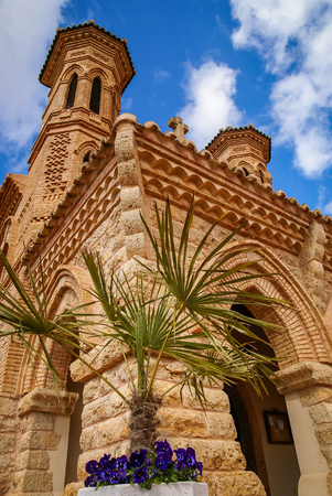 Image of a church at Villaspesa, Teruel, Aragon, Spainの写真素材