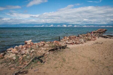 Image of a Shore of lake Baikal, Olkhon, Russiaの写真素材