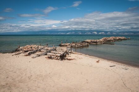 Image of a Shore of lake Baikal, Olkhon, Russiaの写真素材