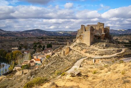 Ruins of Zorita castle, Castilla la Mancha, Spainの写真素材