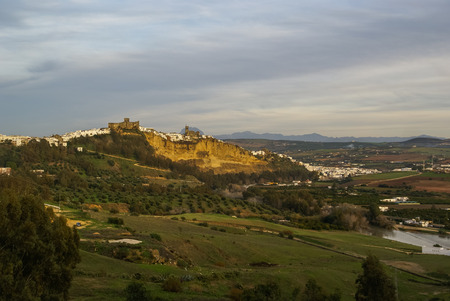Cityscape at Arcos de la Frontera, Andalucia, Spainの写真素材