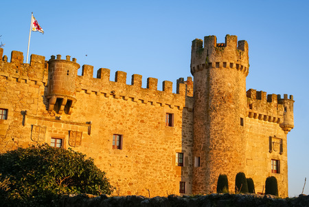 Image of a Castle at Aguijuelas, Caceres, Estremadura, Spainのeditorial素材