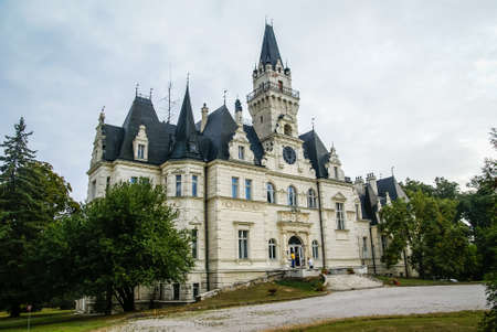 Image of a beautiful castle in a park,  Slovakiaのeditorial素材