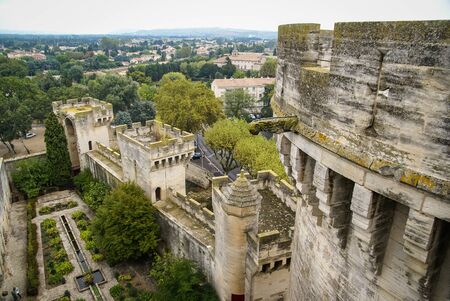 Urban landscape and architectural details in Tarascon, Franceの写真素材