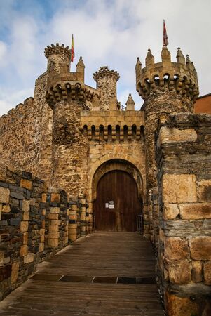Image of a Castle of Ponferada, Castilla y Leon, Spainのeditorial素材